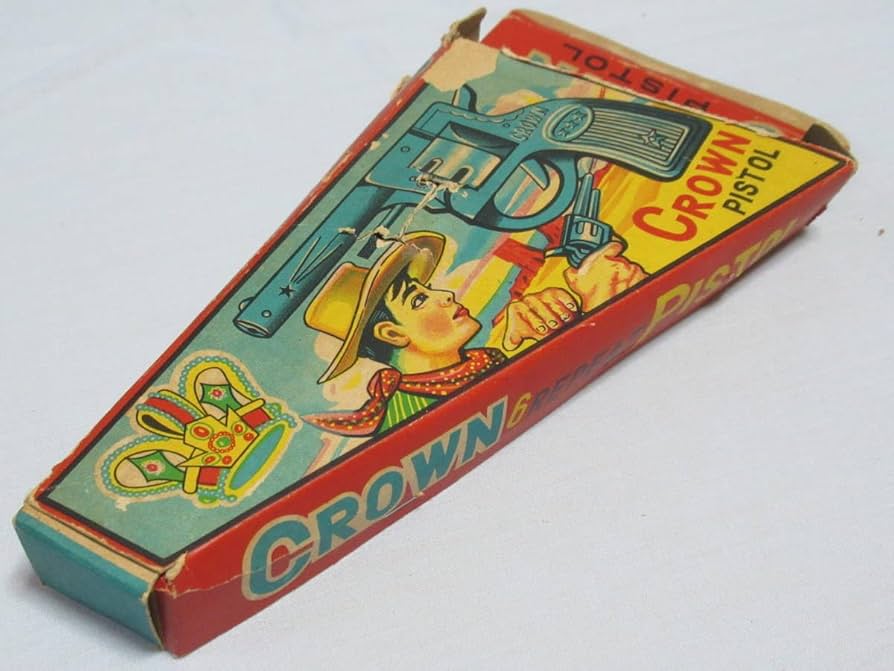 美品 1960年頃昭和35年◆太陽仮面 ピストル 箱付きプラスチック安全弾丸付き 太陽仮面ピストル 昭和30年代の玩具 KTS - YouTube